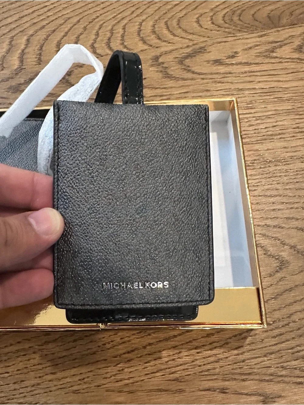 Michael Kors Jet Set Passport Case & Luggage Tag Gift Set Black NIB